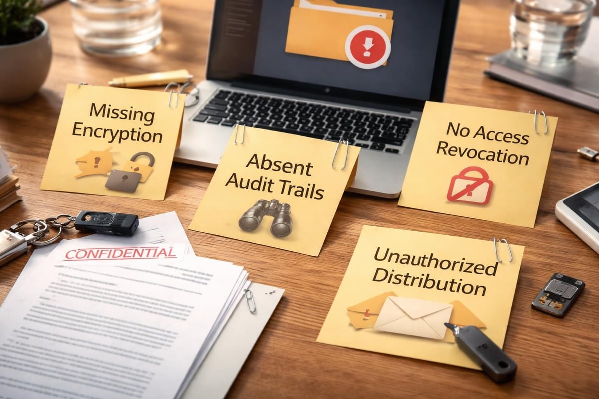 Security vulnerabilities in traditional file sharing methods