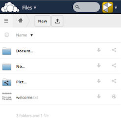 owncloud mobile view