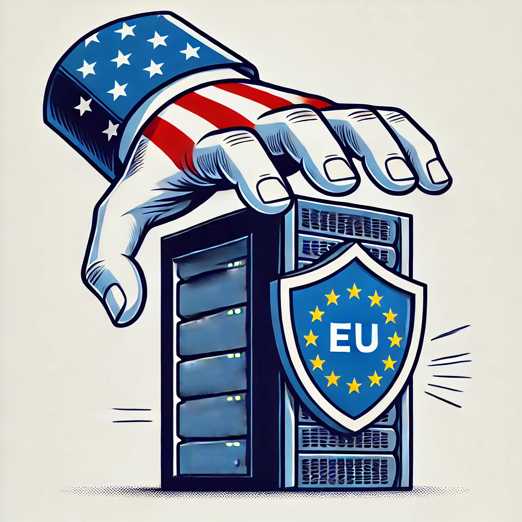 Una mano que cruza el océano para alcanzar datos europeos