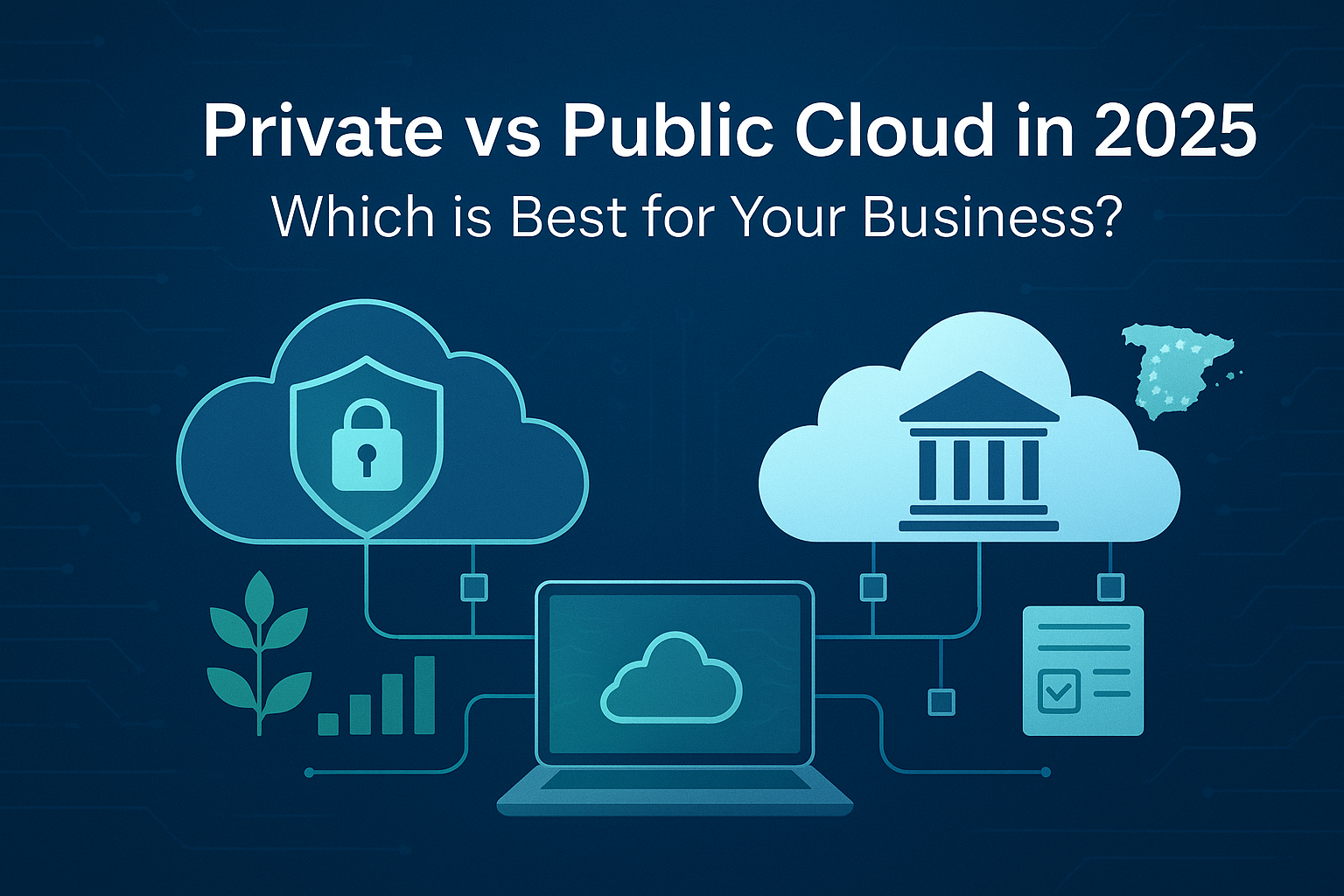 Privat vs. offentlig cloud i 2025: Hvilken er bedst for din virksomhed?