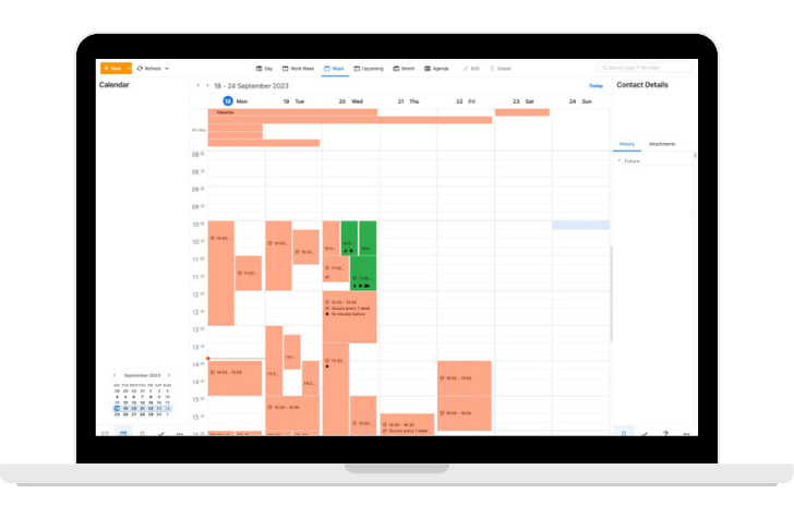 vBoxxConnect calendars