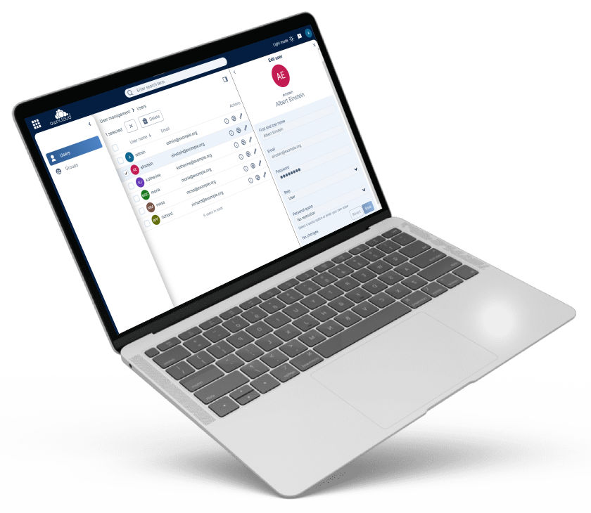 ownCloud admin